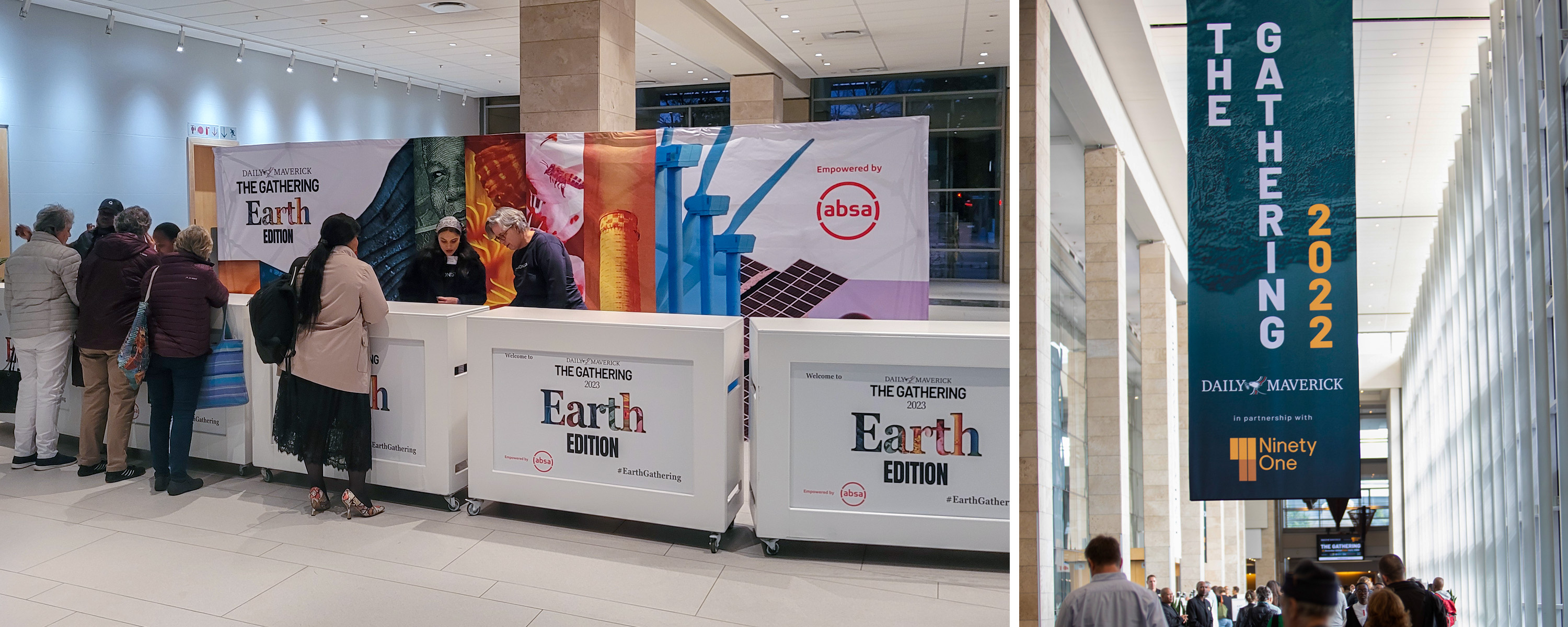 Large Format elements at Daily Maverick The Gathering 2022 and 2023